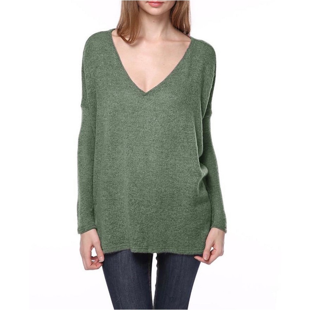 Piko 1988 Slouchy Oversized V-Neck Sweater Cozy Boyfriend Sweater Vibes